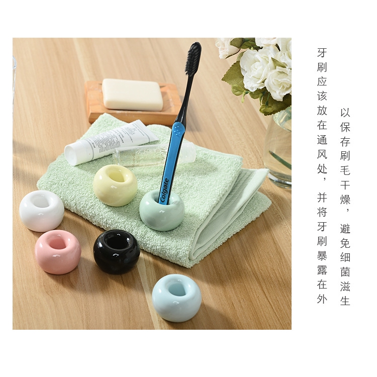 Giá đỡ bàn chải đánh răng bằng gốm sứ thiết kế đơn giản nhỏ gọn