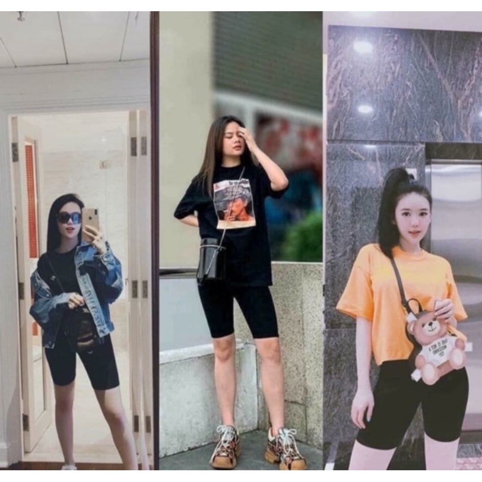 Quần legging lửng co giãn siêu hot mix với áo phông,áo ba lỗ,croptop, đồ tập thể thao thích hợp đi chơi, đi tập