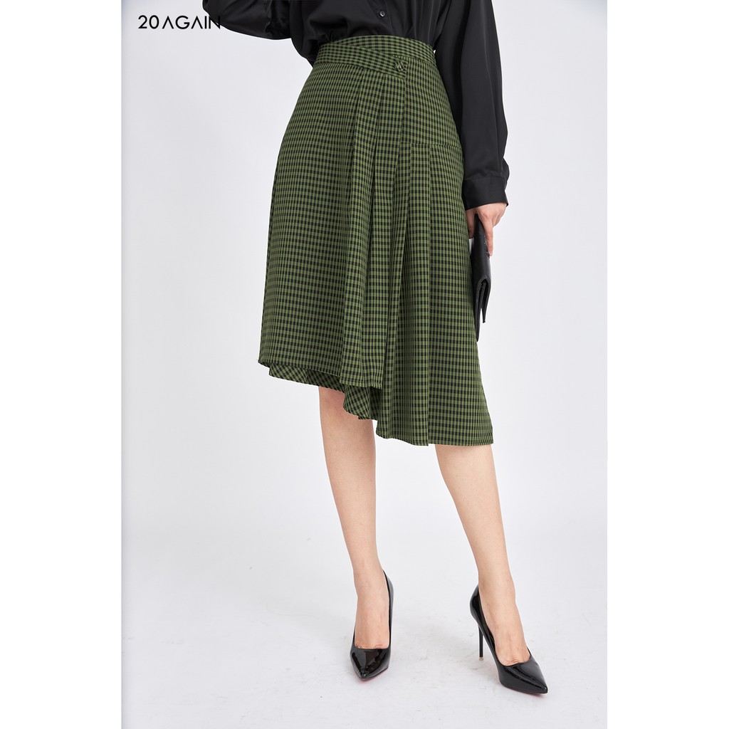 Chân váy A xếp ly vạt lệch 20Again JAA1331 | BigBuy360 - bigbuy360.vn