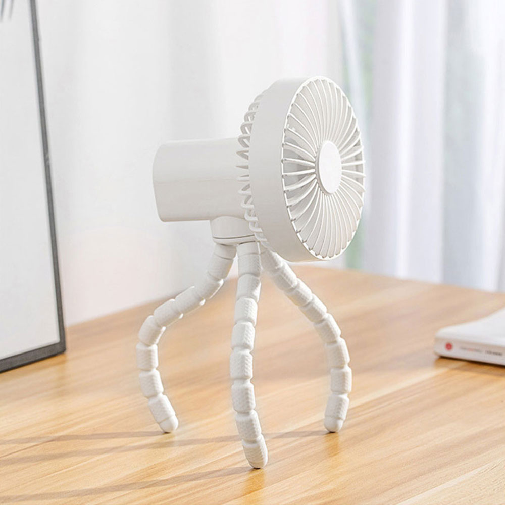 Automatic shaking head fan desktop mini electric fan octopus bracket fan USB gale student dormitory bed