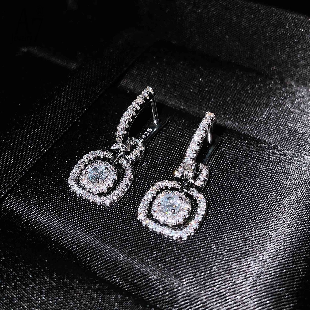 Bông tai mạ bạc 925 hình trái tim và mũi tên