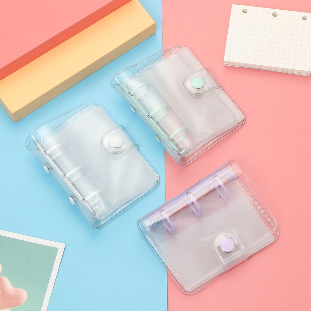 Sổ Tay Bìa Trong Suốt Mini Đính Kim Tuyến Lấp Lánh
