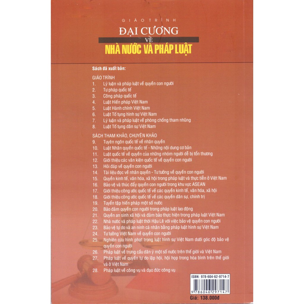 Sách - Giáo Trình Đại Cương Về Nhà Nước Và Pháp Luật (GS.TSKH. Đào Trí Úc - GS.TS. Hoàng Thị Kim Quế) | WebRaoVat - webraovat.net.vn