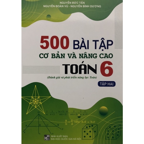 Sách - 500 Bài tập Cơ bản và Nâng cao Toán 6 Tập 2