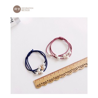Combo 3 dây cột tóc, buộc tóc hạt nhân tạo 3 vòng dây (BT 2)