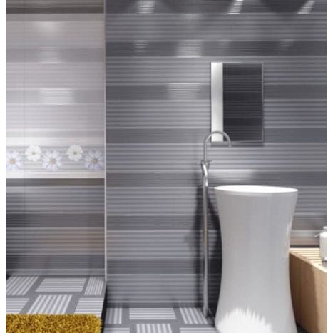 GẠCH ỐP VỆ SINH Á MỸ KT 3060 BỘ HOA CÚC XANH