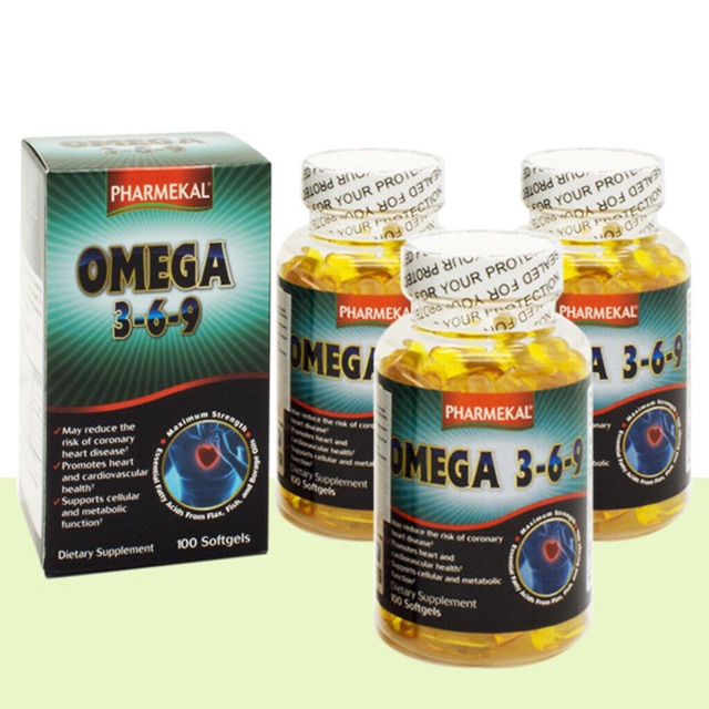 Viên dầu cá Omega 369 Pharmekal - Hộp 100 viên (Omega 3-6-9)