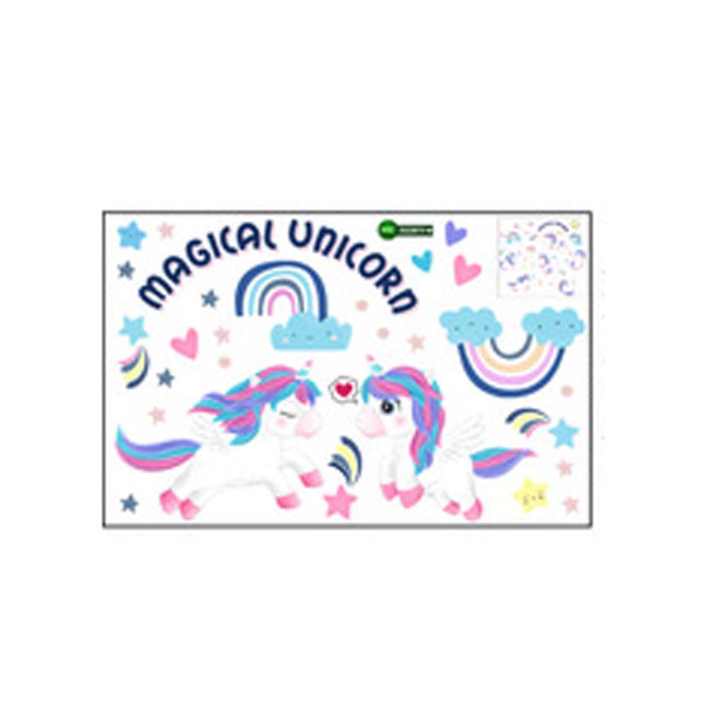 Miếng Dán Tường Trang Trí Hình Kỳ Lân Bằng PVC Dễ Thương