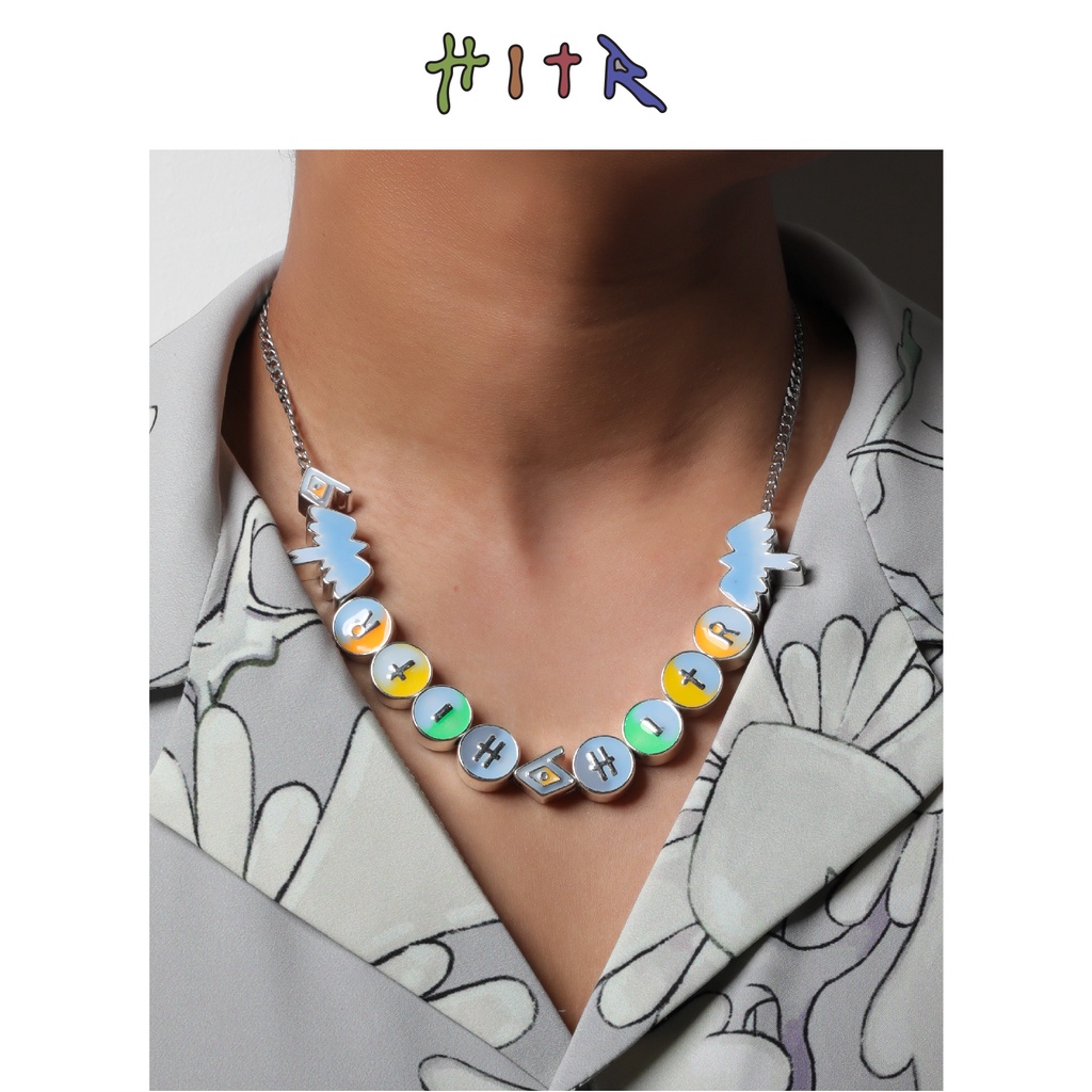 Vòng cổ Iconic 24 mặt charm HITR chất liệu hợp kim đúc nguyên khối