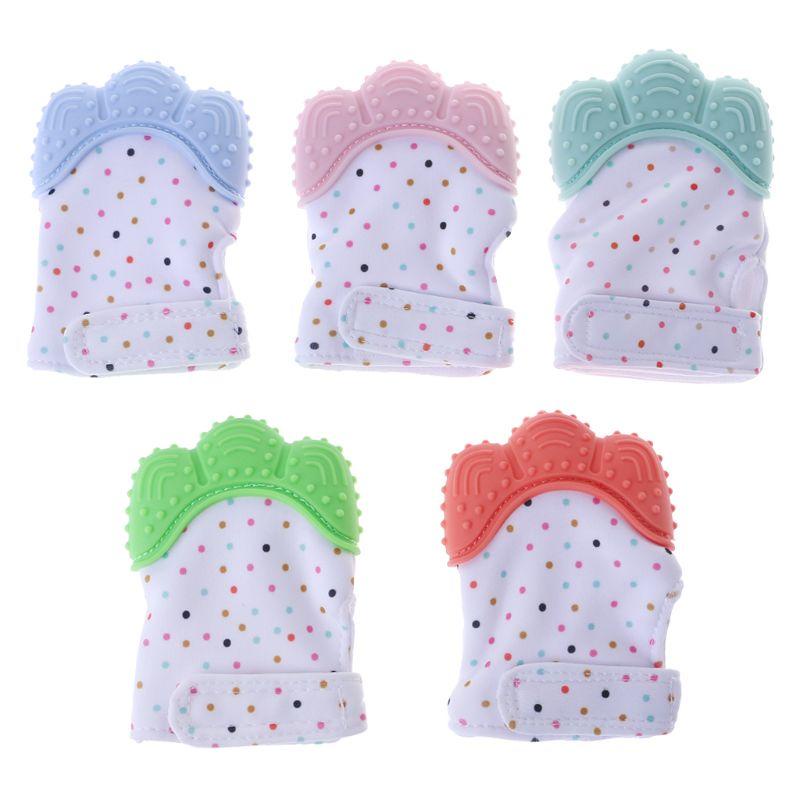 Găng Tay Ngậm Mọc Răng Bằng Silicone Không Bpa Có Thể Điều Chỉnh Cho Bé