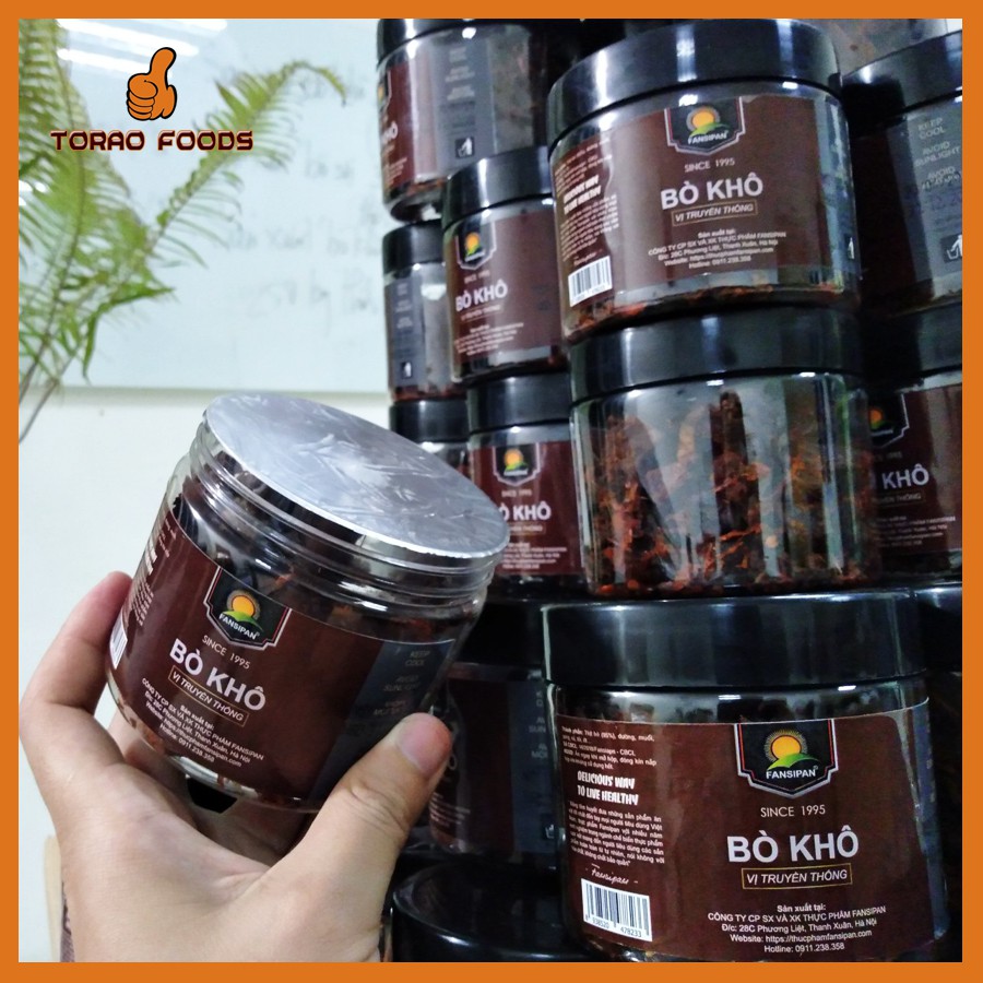 Khô bò viên mềm Fansipan hộp 200g, bò khô viên chuẩn bò loại 1 đảm bảo An toàn Vệ Sinh, Torao Foods - đồ ăn vặt ngon | BigBuy360 - bigbuy360.vn