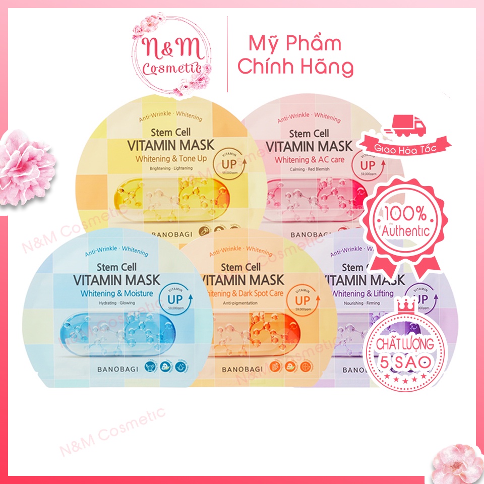 Mặt Nạ Banobagi Stem Cell Vitamin, Super Collagen Mask Hàn Quốc