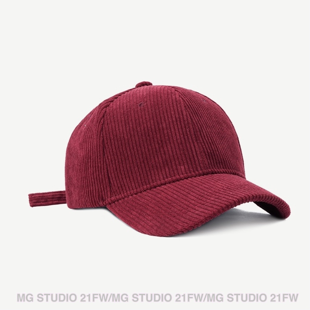 Mũ Lưỡi Trai MG STUDIO Cơ Bản Vải Nhung Kẻ 10 Màu Tùy Chọn