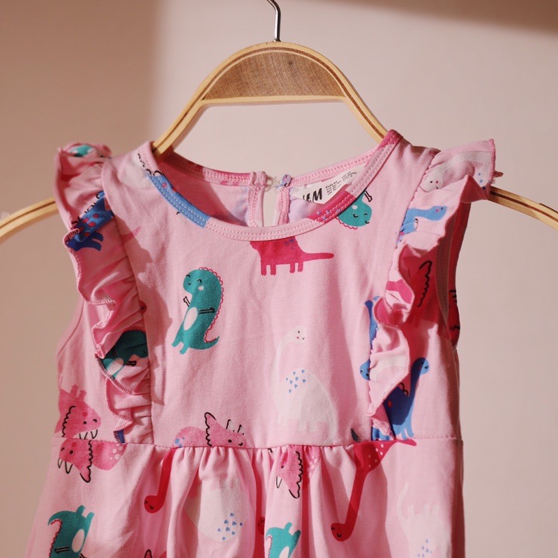 Váy hồng khủng long bé gái Hm