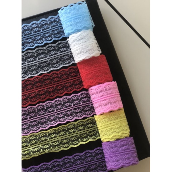 Cuộn 5 mét - Ruy băng ren mỏng size 45mm, phụ kiện handmade, phụ kiện diy