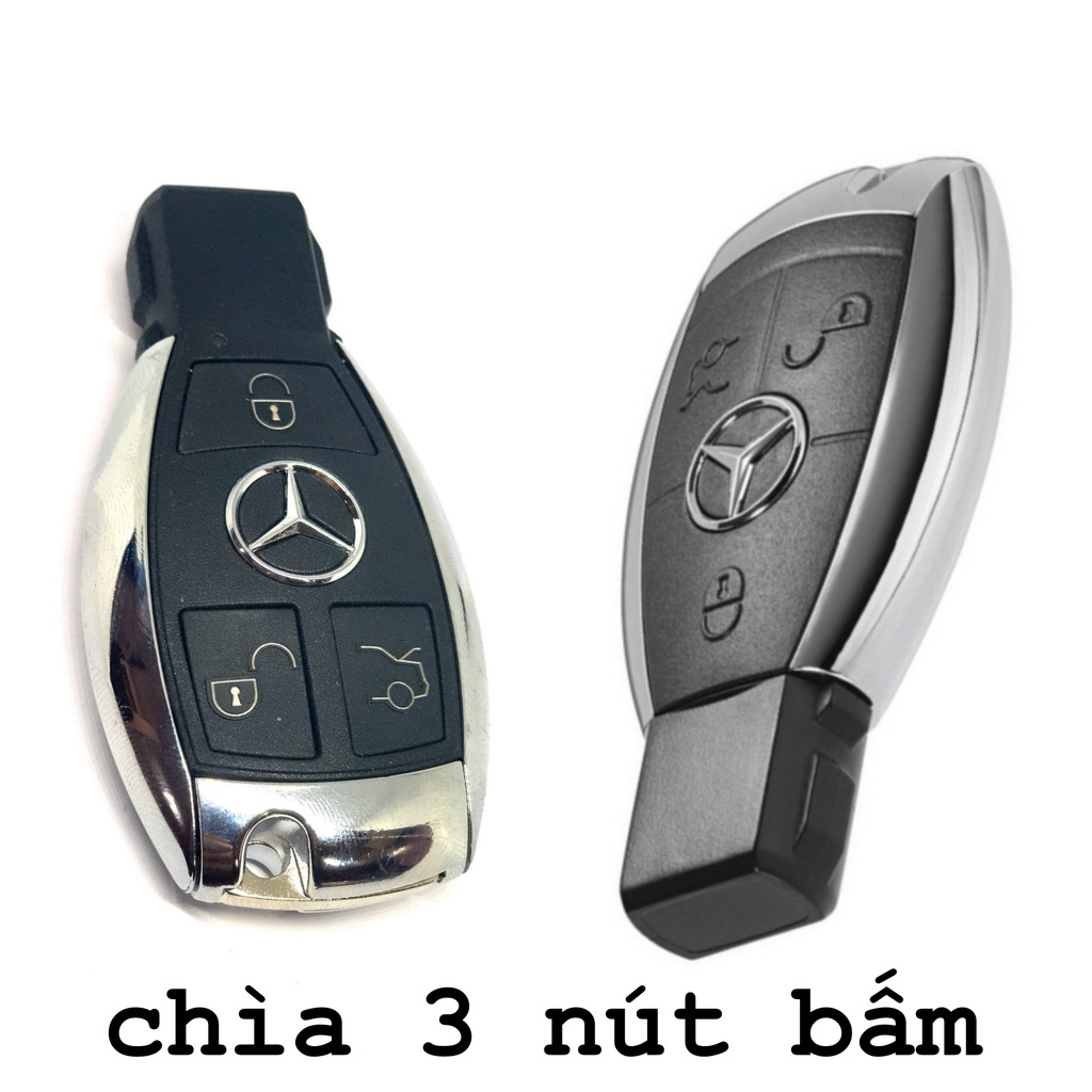 Bao Da Chìa Khoá Ép Phom Mercedes handmade da thật, bao da chìa khoá Mec 001e