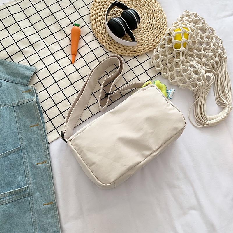 Túi xách vải bạt màu trơn sức chứa lớn thời trang nữ 2022