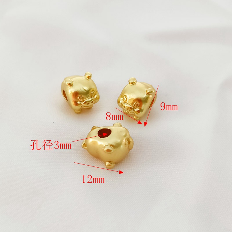 Hạt Xỏ Lỗ Lớn Bằng Đồng DIY Nhiều Màu Sắc Dùng Làm Vòng Đeo Tay