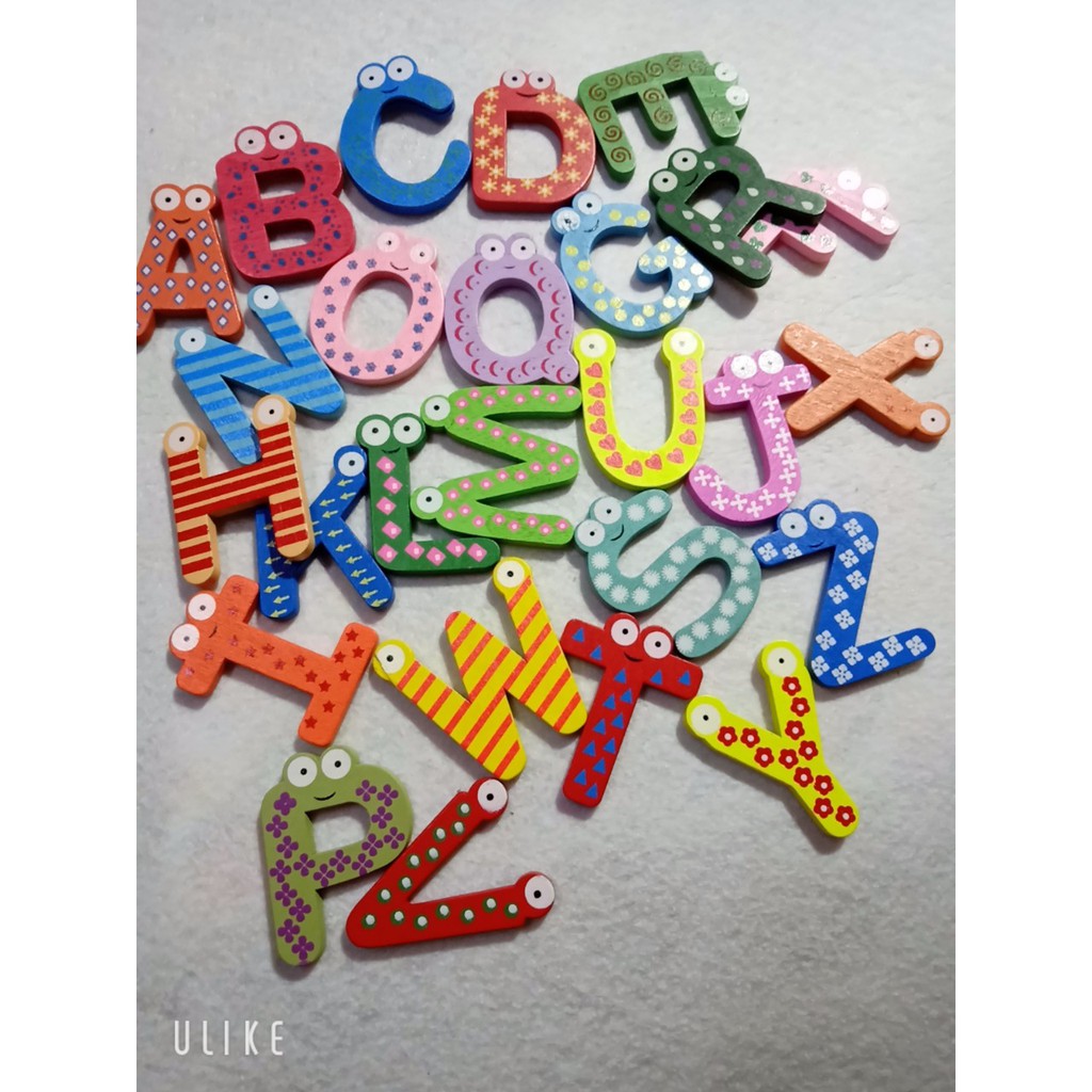 Bộ chữ số gỗ nam châm các loại (Wooden Magnetic Letters/Numbers)