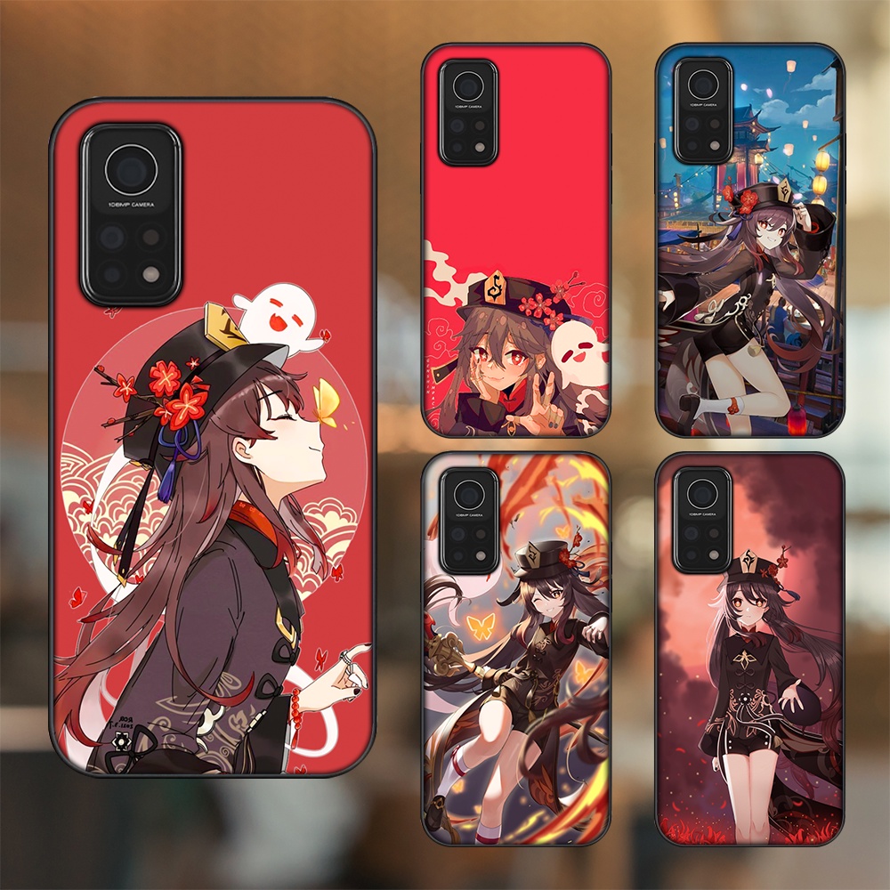 Ốp lưng Xiaomi Mi 10T Pro 5G viền đen in hình Hutao Genshin Impact
