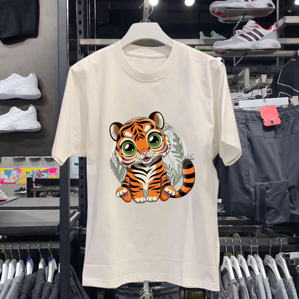 Áo thun có tay in hình con hổ siêu cool ngầu ,giá rẻ bất ngờ - u2