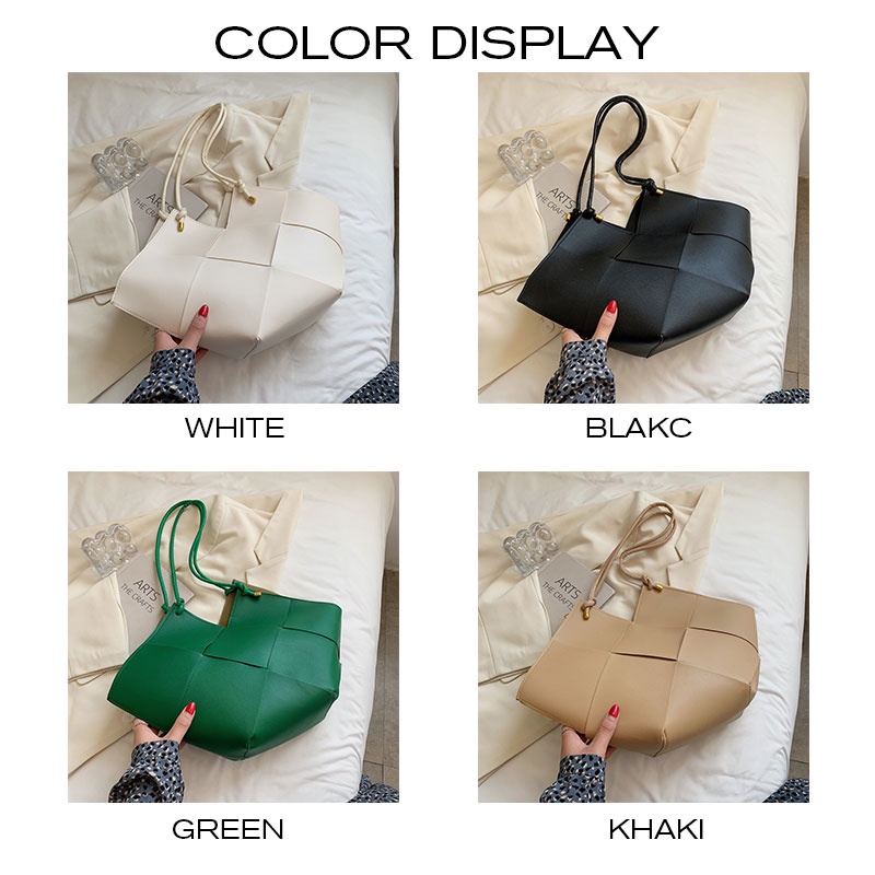 Túi tote YADOU dạng đan sức chứa lớn đeo một bên vai cho nữ