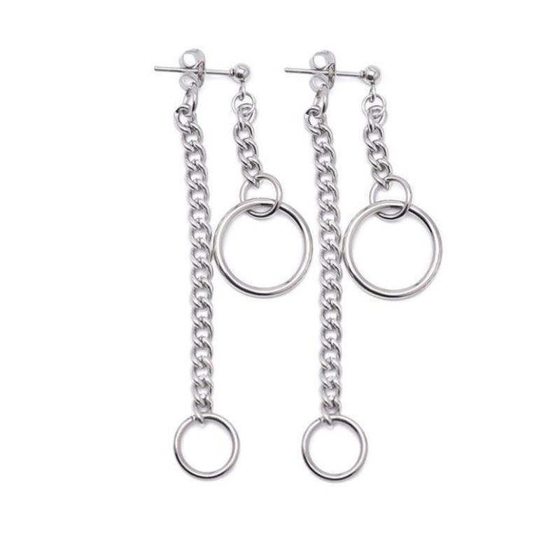 Khuyên Tai Dạng Dây Xích Cá Tính Độc Đáo Phong Cách Retro