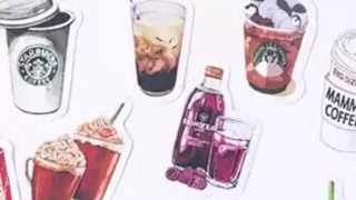 Sticker COFFEE drink set cho sổ planner