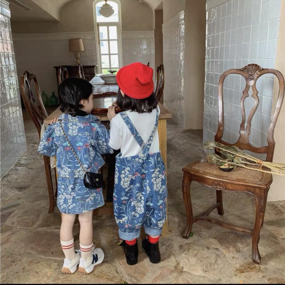 SET ÁO+ CHÂN VÁY JEAN HOA CHO BG