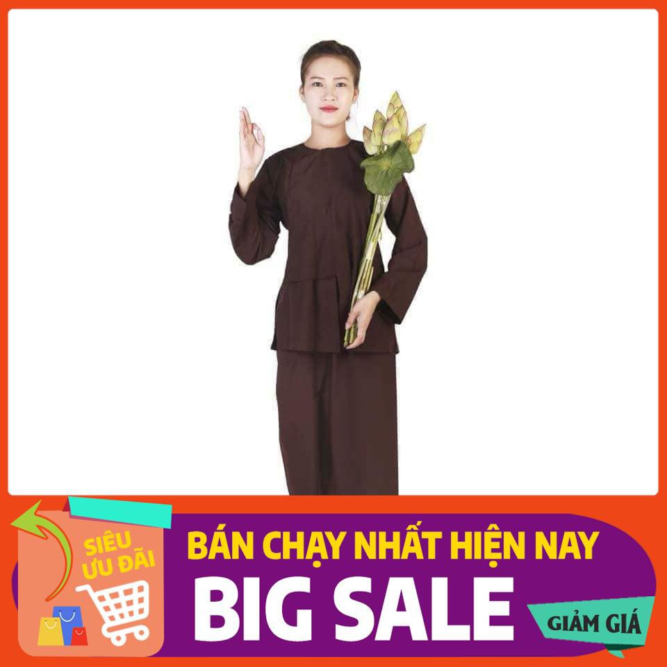 Bộ Đi Chùa Phật Tử Áo Lam Mẫu Vạt Hò đi chùa cho nam - nữ truyền thống mát mịn không co rút chuẩn phom dáng