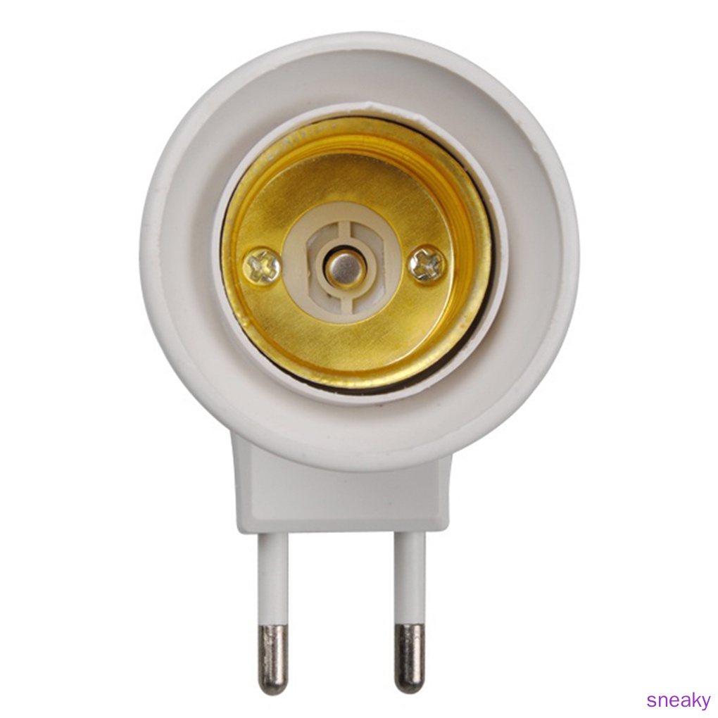 Đuôi đèn Led E27 chuyển đổi đầu cắm sang phích cắm EU có nút bật/tắt tiện lợi