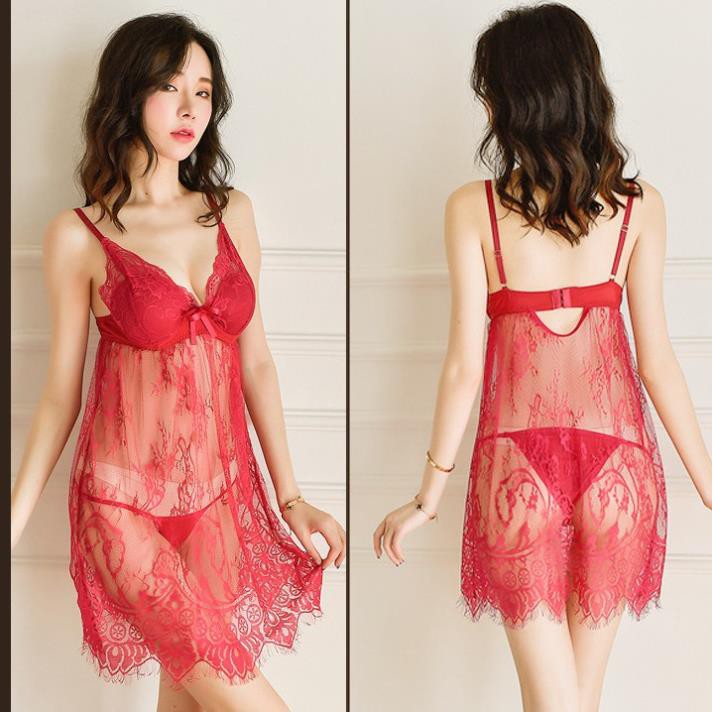 Váy ngủ sexy ren hoa ngực xuyên thấu hàng nhập cao cấp | BigBuy360 - bigbuy360.vn
