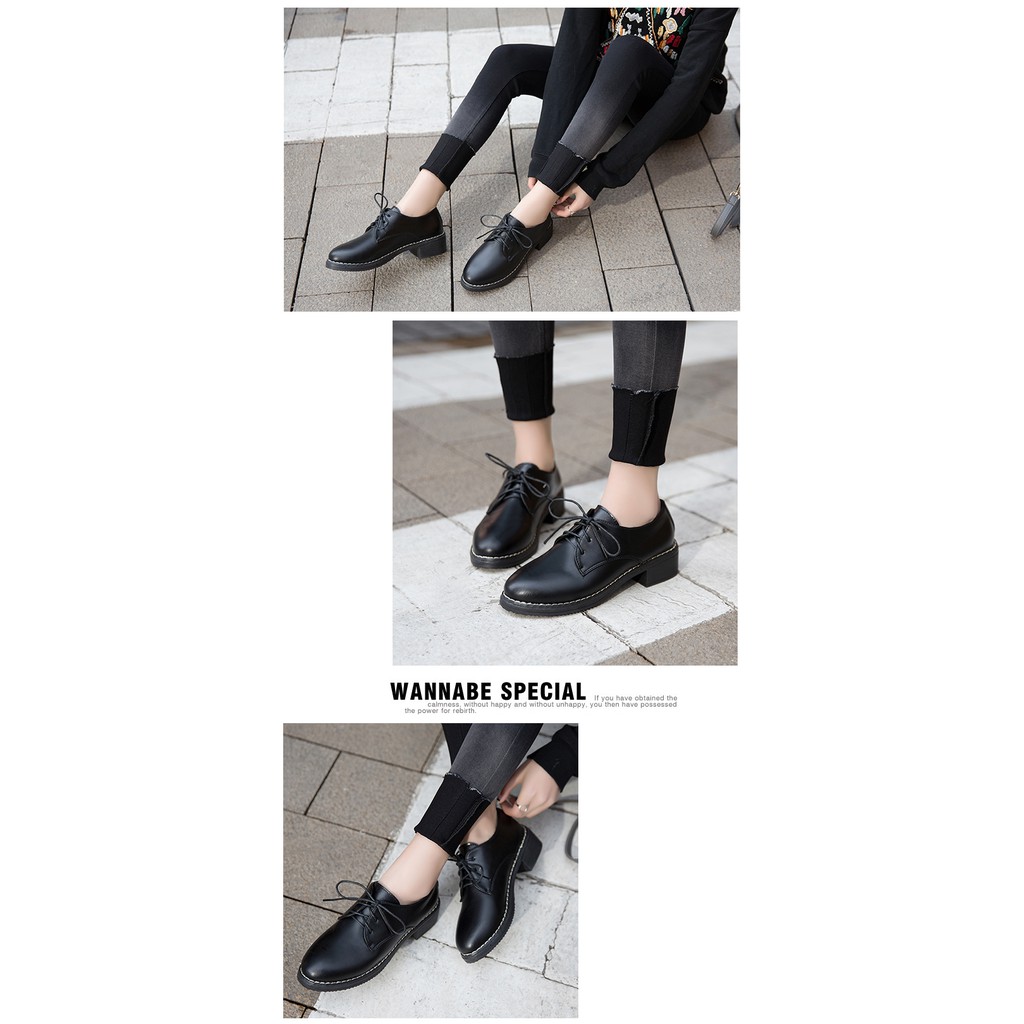 Giày oxford bằng da PU phong cách Hàn Quốc size 37/38 dành cho nữ | BigBuy360 - bigbuy360.vn
