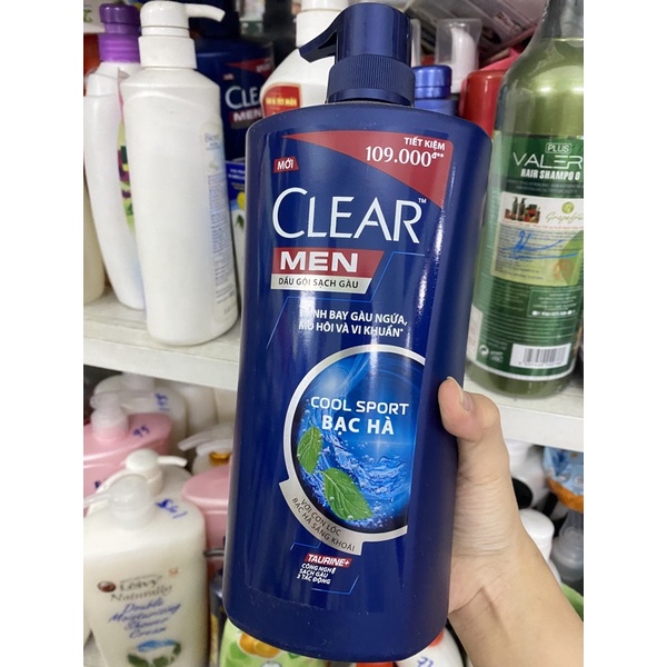 Dầu Gội Clear Men Mát Lạnh Bạc Hà 900ml - BX3923