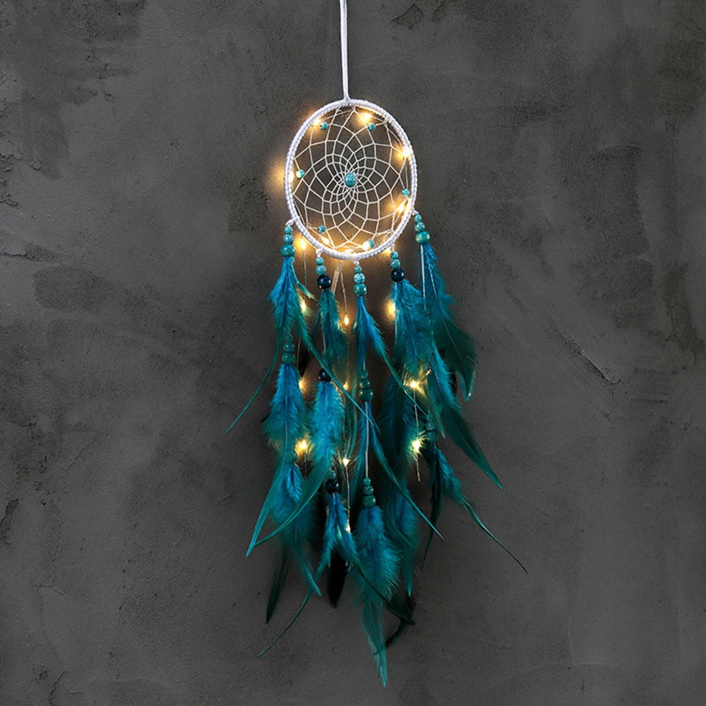 Dreamcatcher Màu Xanh Dương Dùng Trang Trí Xe Hơi