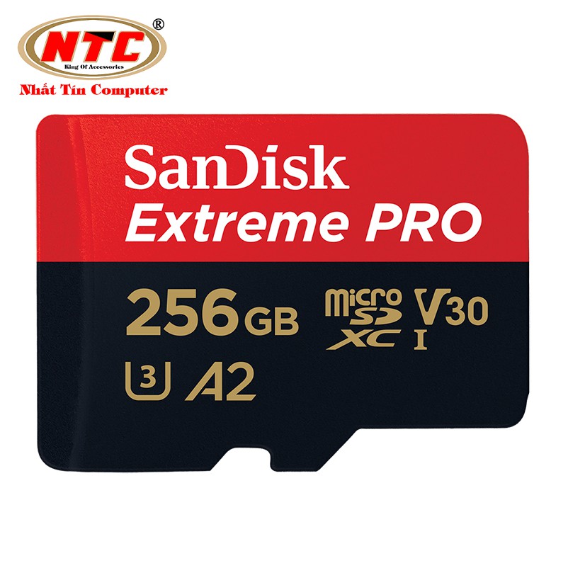 Thẻ Nhớ MicroSDXC SanDisk Extreme Pro V30 U3 4K A2 256GB R170MB/s W90MB/s (Đen đỏ)