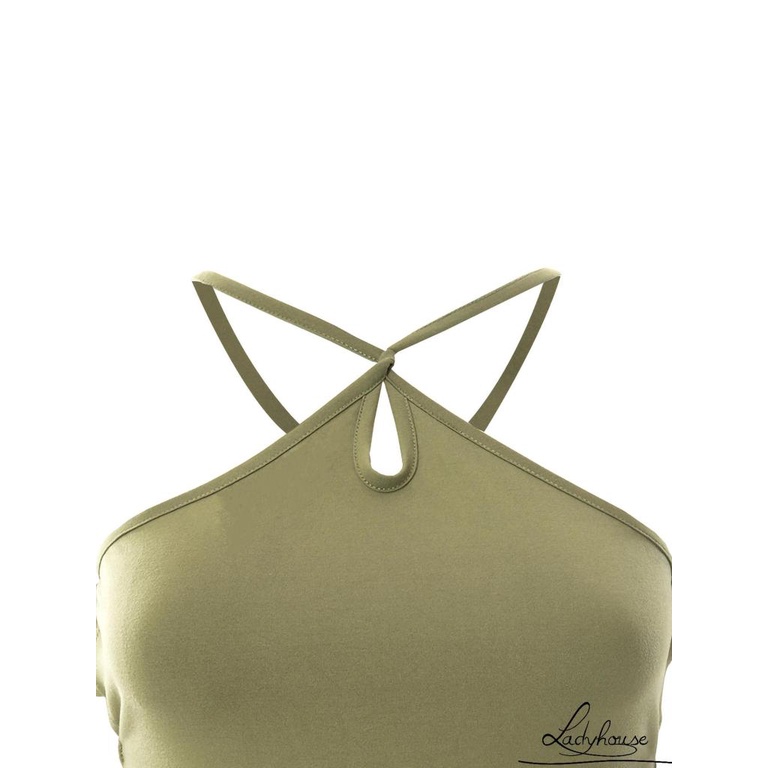 Áo Liền Quần Hai Dây Hở Lưng Màu Trơn Gợi Cảm Cho Nữ