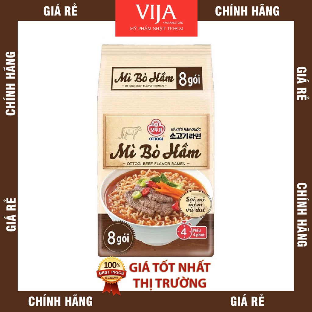 [120g x 8 Gói] Mì Bò Hầm Ottogi