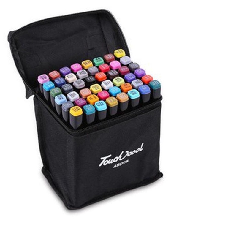 Bút Màu Marker Touch Cool Túi Vải 48/60/80 Màu Chuyên Nghiệp - Hàng Chính Hãng