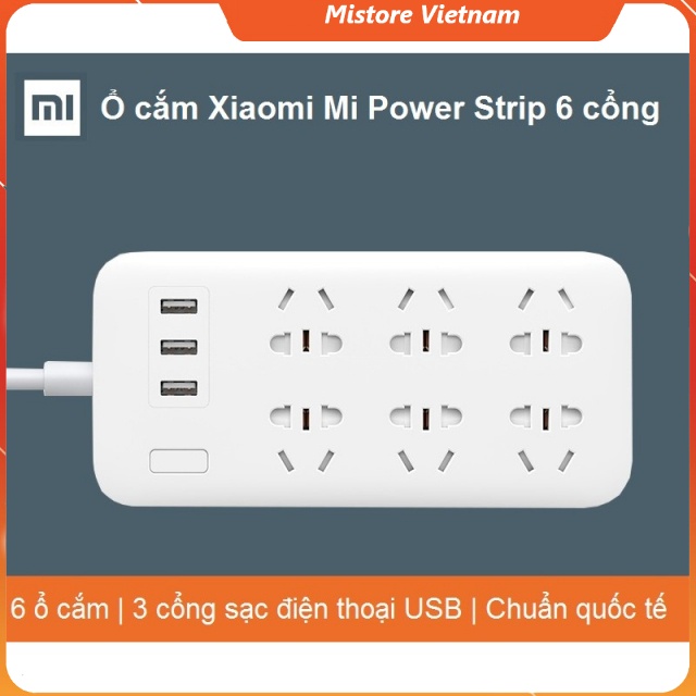 Ổ cắm Xiaomi ZMI 6 cổng 3 USB MI Power strip