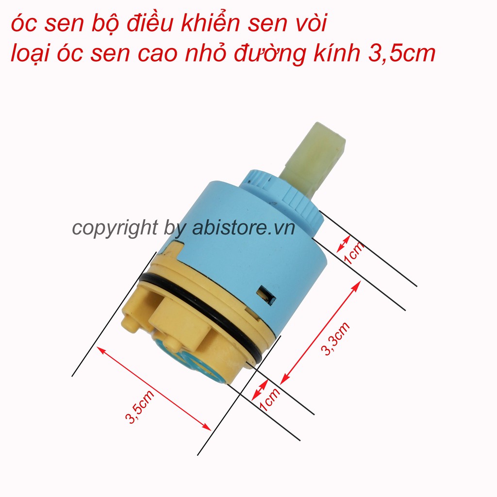 LÕI SEN VÒI TẮM GẬT GÙ NÓNG LẠNH ( ÓC SEN CHÂN CAO MẪU 3.5CM VÀ 4CM )