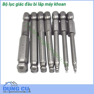 Bộ 7 lục giác đầu bi lắp máy khoan