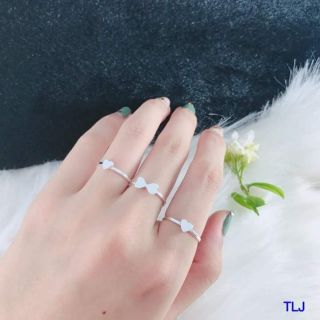 Nhẫn cỏ 4 lá đeo được 2 kiểu