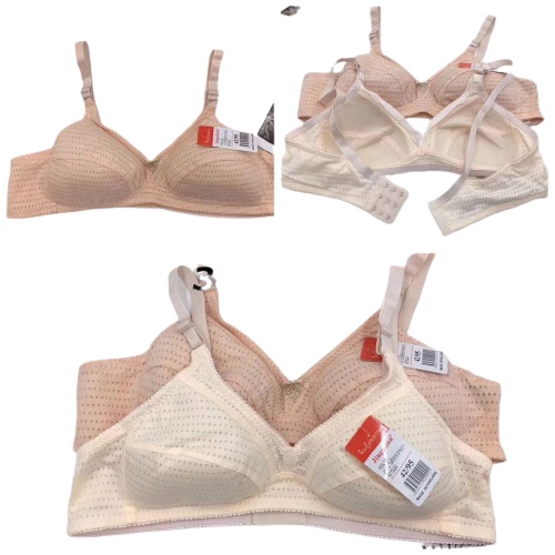 Aó ngực nữ bigsize thông hơi mỏng 2 lớp COTTON không gọng không mút (A788) cho bà bầu bà già người béo mập bản to