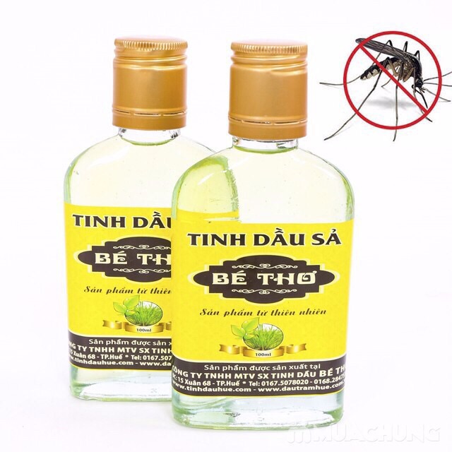 Tinh dầu Sả 100ml Bé Thơ xứ Huế- Hàng chính hãng có tem chống giả của Công ty Bé Thơ