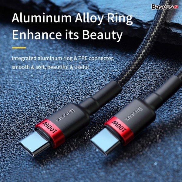 Cáp sạc nhanh C to C 100W Baseus Cafule PD2.0 dùng cho iPad Pro/ Macbook/ Laptop