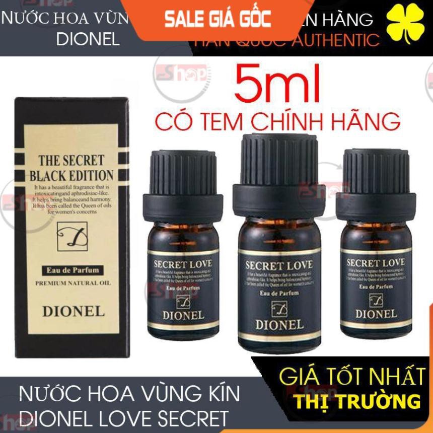 Nước Hoa Vùng Kín DIONEL SECRET LOVE 5ml - Tinh Dầu Thơm Vùng Kín Cao Cấp HÀN QUỐC. Chỉ 1 Giọt Thơm Tới Tận Ngày Hôm Sau