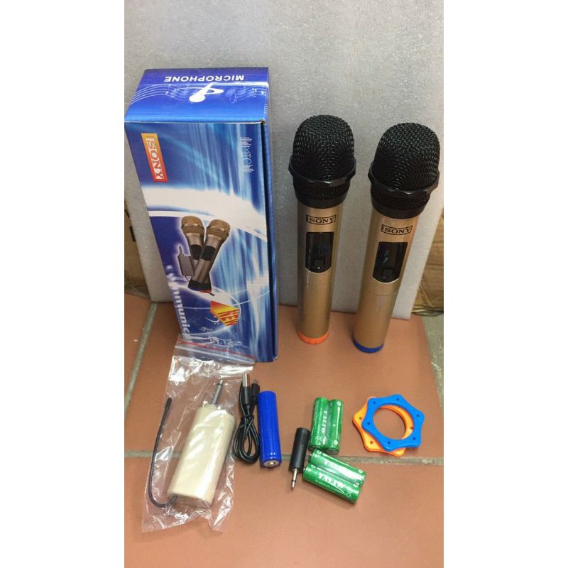 Mic không dây kèm 2 tay mic