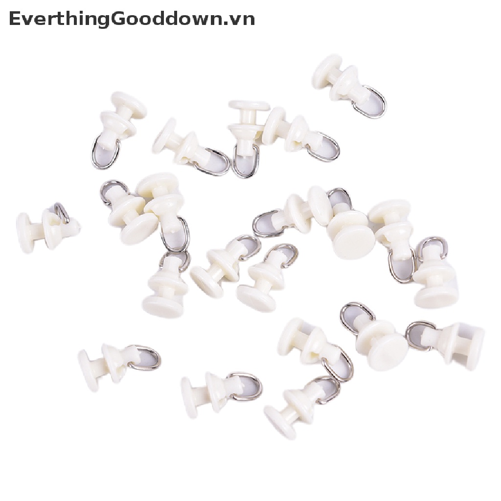 Everthingooddown Set 20 Móc Treo Rèm Có Con Lăn