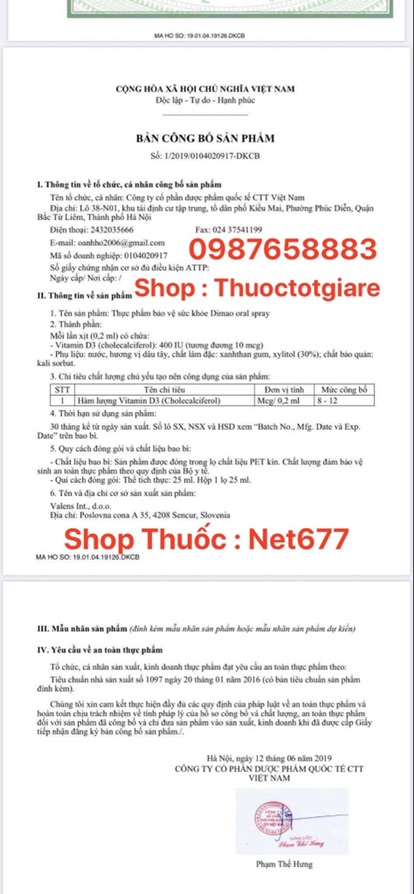 [ Mẫu mới, Kèm quà tặng ] Dimao Vitamin D3 400 IU - Dạng xịt ( Chính hãng / Hạn SD 2022 )